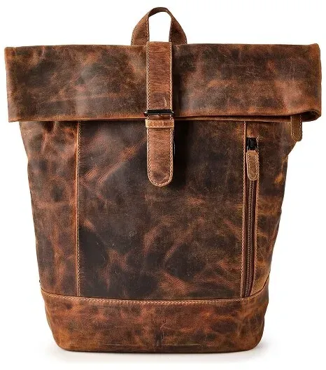Jack Kinsky Baltimore 15 Business-Rucksack Leder 43 cm Laptopfach  braun