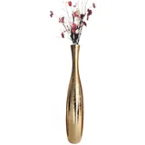 trends for living Edelste Deko-Bodenvase – Hohe Keramikvase für Pampasgras & Dekozweige - stabil, luxuriös, 50-90 cm höhe in Weiß, Schwarz, Grau, Silber und Gold (Gold, 90x14cm)