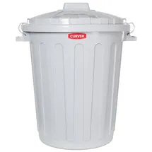 Curver 04128-Y25-41 Abfalltonne Oscar, Plastik, grau, 40 x 35 x 45 cm