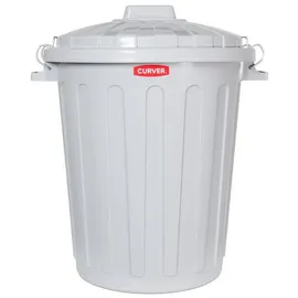 Curver 04128-Y25-41 Abfalltonne Oscar, Plastik, grau, 40 x 35 x 45 cm