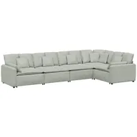 VidaXL Modulares Sofa mit Kissen Samt Hellgrau