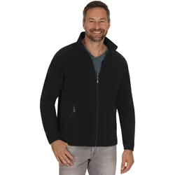 Fleecejacke TRIGEMA "TRIGEMA Fleecejacke", Herren, Gr. L, schwarz, 100% Polyester, sportlich, Jacken
