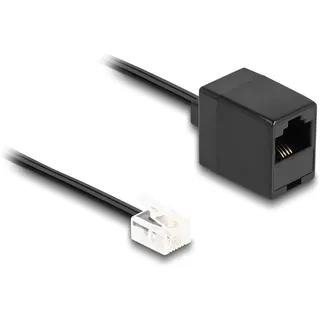 DeLock Telefon (analog) Anschlusskabel 1m Schwarz