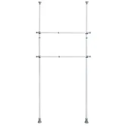WENKO Herkules Kleiderstange für Garderobensystem weiß, grau 165,0 - 300,0 x 3,0 x 3,0 cm