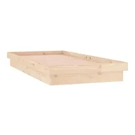 vidaXL Massivholzbett mit LED 90x200 cm