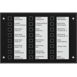 Jung MBT2424SW KNX Melde- und Bedientableau, Glas schwarz