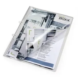 Durable 2512-19, A4, Kunststoff, Transparent, 2 Taschen, Papier, Blech