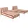 Oviala Modulares niedriges Gartenmöbel-Set Loungesofa rot