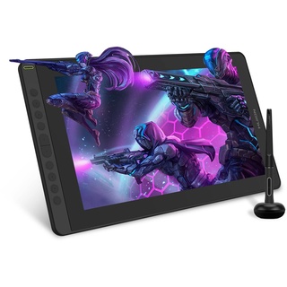 HUION Kamvas 16 Grafiktablett mit Display,15,6-Zoll Volllaminatbildschirm Pen Display, 10 programmierbare Drucktasten, 8192 Stufen Batterieloser Stift, unterstützt die Konnektivität mit Android