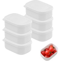 ChAusa 6 Stück Kunststoff Gefrierdosen Klein, Frischhaltedosen mit Deckel, Kunststoff Gefrierdosen, Kleine Dosen mit Deckel Plastik, Einfrieren Behälter, für Lebensmittel Lagern und Einfrieren