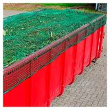 Anhängernetz, Containernetz, 3,50 x 5,00 m, DEKRA , 3 mm, Maschenweite 45 mm, PP grün