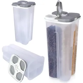 Excellent Houseware Aufbewahrungsbox 3L 1-tlg. Transparent/Weiß
