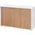 bümö Aktenschrank 120x74,8x40 cm Weiß/Nussbaum