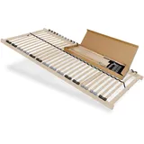 Schlaftroll Lattenrost 120x200 cm - Ergonomischer Holzrahmen mit 28 flexiblen Latten, geeignet für alle Matratzentypen
