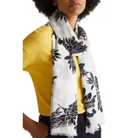 ESPRIT Schal mit Blumen-Print und LENZINGTM ECOVEROTM - Einheitsgröße