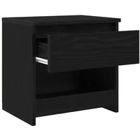 VidaXL Nachttische 2er Set Schwarz Eiche 40x30x39 cm Holzwerkstoff