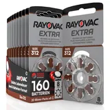 Rayovac Extra Size 312 Hörgerätebatterien PR41 Braun - 160 Batterien