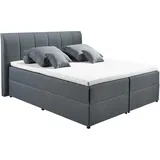 ed-lifestyle ED EXCITING DESIGN Granada 2 Polsterbett Holzwerkstoff/9-Zonen-Tonnentaschenfederkern H2 - 180x200 cm