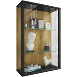 VCM Glasvitrine Udina M 60 x 25 x 80 cm Schwarz