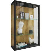 VCM Glasvitrine Udina M 60 x 25 x 80 cm Schwarz