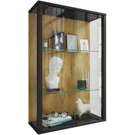 VCM Glasvitrine Udina M 60 x 25 x 80 cm Schwarz