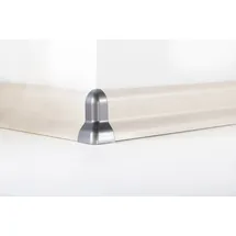 Classen Sockelleisten-Aussenecke Classen Außenecke für FUXX-Laminatleiste foliert silberfarben