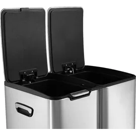 vente-unique Tretabfalleimer 60 l Silber