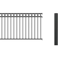 GAH Alberts Metallzaun Circle Set 1 x 10 m matt schwarz