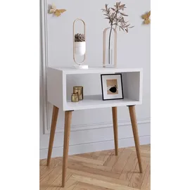 VCM Nachtschrank Singol 44,5 x 30 x 60 cm Weiß