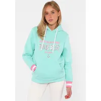 Zwillingsherz Hoodie »"Glücklich am Meer"«, mit Pailletten, Kapuze und kontrastfarbigen Bündchen Zwillingsherz mint