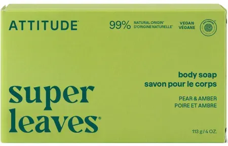 Attitude Super Leaves Körperseife Birne & Amber 113g
