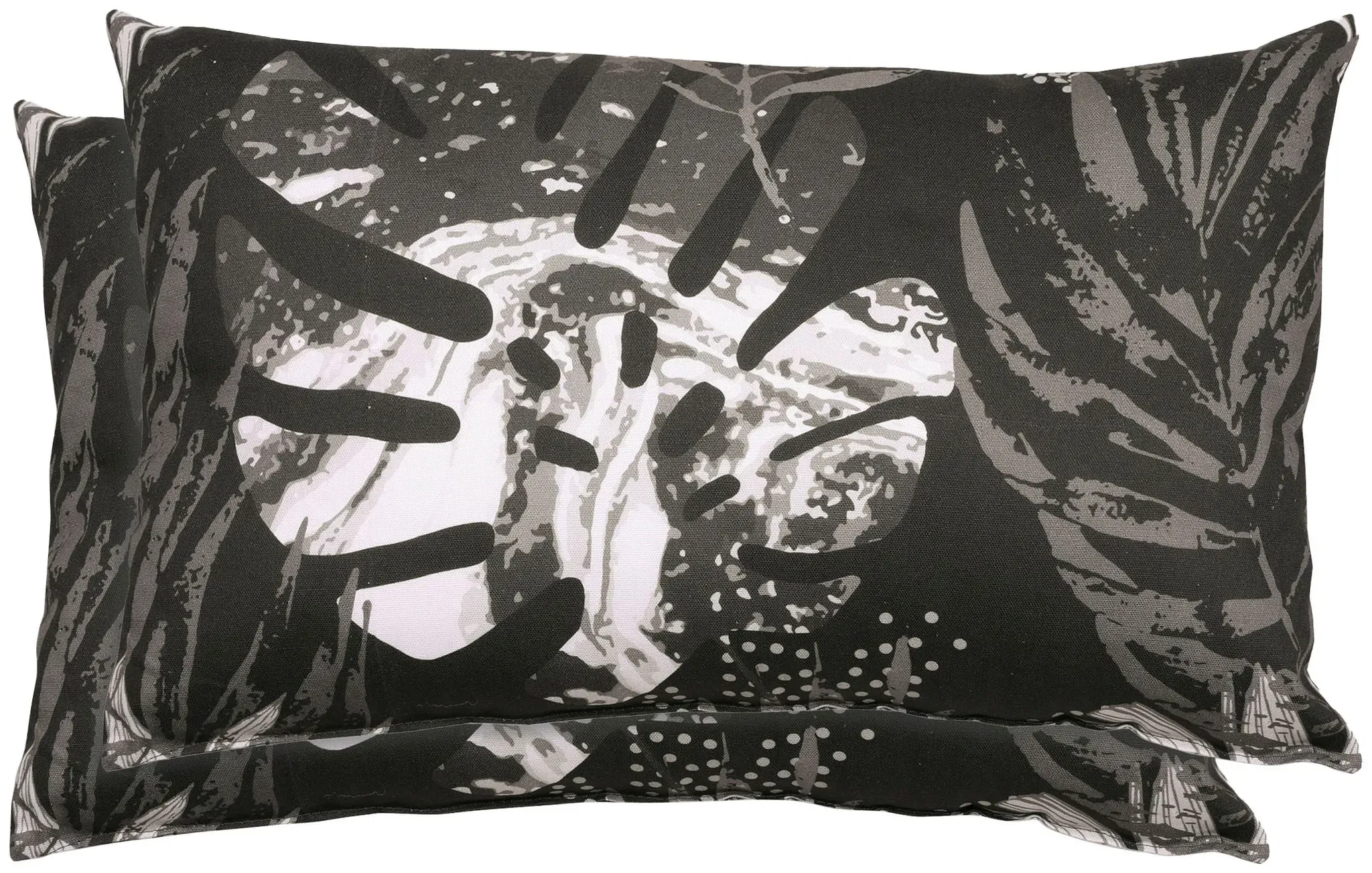 Zierkissen GO-DE "Zierkissen Sophia", schwarz, B:60cm H:40cm T:10cm, Baumwolle, Polyester, Polsterauflagen