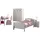 58 aufm Kessel Jugendzimmer-Set Kinderzimmer Kamila 10 Kinderzimmer Möbel Set Mädchen MDF Weiß, (inkl. Versand, Lieferung bis Verwendungsstelle), Einzelbett, Nachtkonsole, Schreibtisch und 3-türigem Kleiderschrank weiß