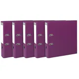 Exacompta PP-Ordner Premium, A4, 80 mm, fuchsia, 5er Pack