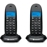 Motorola C1002CB Duo Schnurloses Festnetztelefon Schwarz - Bunt