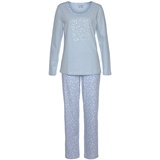 VIVANCE DREAMS Damen Pyjama hellblau-weiß Gr.52/54