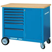 Gedore Rollwerkbank 7 Schubladen Metall 1100 x 985 x 550 mm blau