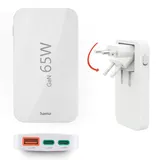 Hama Schnellladegerät, 2x USB-C, 1x USB-A, flaches Mini-Ladegerät, PD, 65 W, WS USB Ladegerät