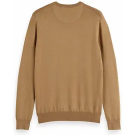 Scotch & Soda Strickpullover mit Logo-Stitching Modell Core, Camel, M