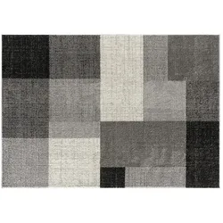 Webteppich  Thales , grau , Synthetische Fasern , Maße (cm): B: 140