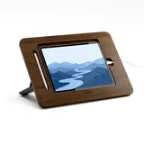AFOOYO Bambus-Tablet-Zeichenständer, Tablet-Ständer – tragbar und verstellbar, 5 Winkel, für Laptop, Laptop-Ständer, Buch-Leseständer, kompatibel mit iPad Pro 3. – 6. Generation (Walnusslack)