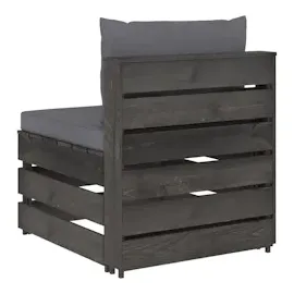 vidaXL Modulares Mittelsofa grau/anthrazit