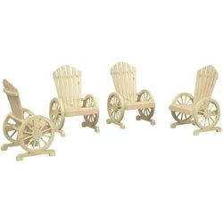 vidaXL Adirondack-Gartenstühle 4 Stk. Massivholz Tanne