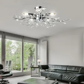GLOBO Blätterlampe 5x E14 rund chrom