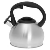 Luckyberg Moderne Wasserkessel Induktion Pfeifkessel aus Edelstahl, Kleiner Teekessel für alle Kochplatten, Flötenkessel, Wasserkocher für Tee Kaffee, ca 1,2 L, (Silber Matt)