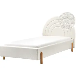 Kinderbett Bouclé ANET 90 x 200 cm Cremeweiß