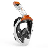 G2RISE Schnorchelmaske Erwachsene, Fullface Tauchermaske Vollmaske mit Abnehmbarer Kamerahalterung, absolut CO2 sicher (Schwarz orange,S/M)