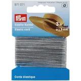 Prym 971071 Elastic-Kordel, 1,5 mm, 3 m, silberfarbig, Silber