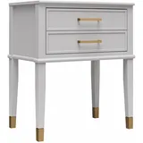 dorel home Westerleigh | Nachttisch mit 1 Schublade in MDF Hellgrau