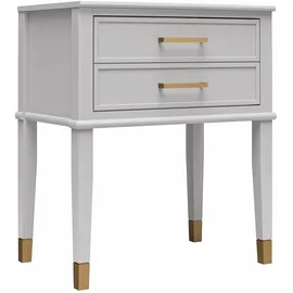 dorel home Westerleigh | Nachttisch mit 1 Schublade in MDF Hellgrau